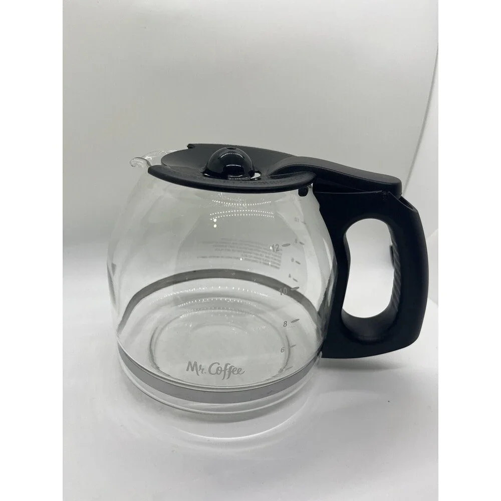 Mr. Coffee 12 Cup Replacement Decanter Carafe Clear Black